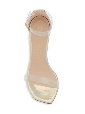 商品Stuart Weitzman|Nudistcurve Holographic Leather & PVC Sandals,价格¥949,第5张图片详细描述