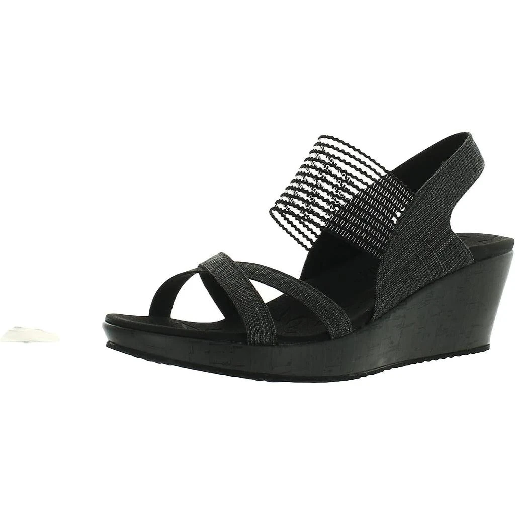 商品SKECHERS|Skechers Womens Beverlee High Tea Mesh Slingback Wedge Sandals,价格¥234,第1张图片详细描述