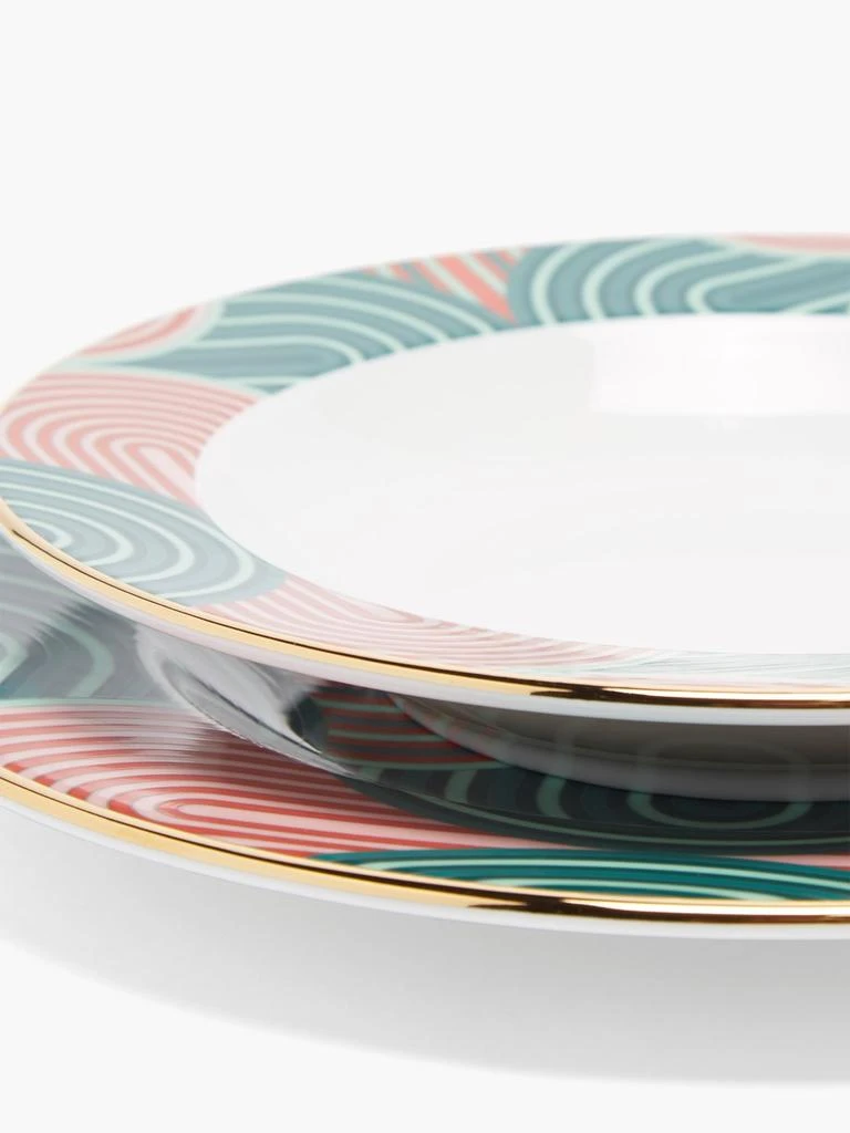 商品LA DOUBLE J|Set of two Slinky Verde soup and dinner plates,价格¥569,第3张图片详细描述