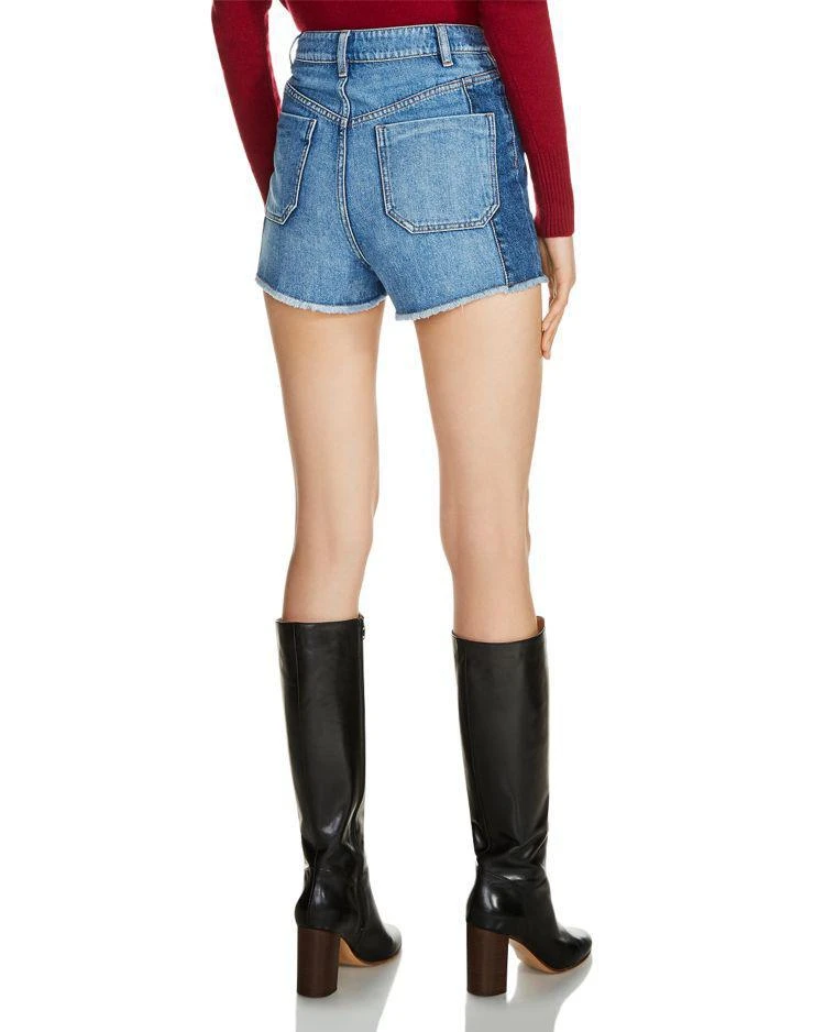 商品Maje|Icka Patchwork Denim Shorts in Blue,价格¥519,第2张图片详细描述