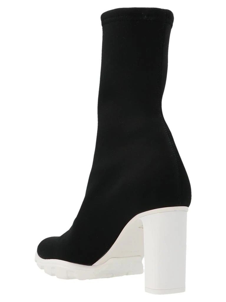 商品Alexander McQueen|Slim Tread Boots, Ankle Boots White/Black,价格¥2124,第3张图片详细描述