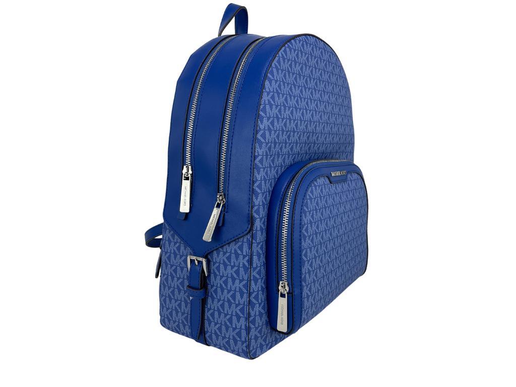 商品Michael Kors|Michael Kors Jaycee Electric blue Large Zip Pocket Backpack BookWomen's Women's Bag,价格¥3024,第4张图片详细描述