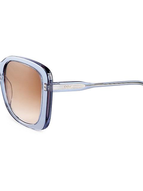 Xena 55MM Rectangular Bio Acetate Sunglasses商品第3张图片规格展示