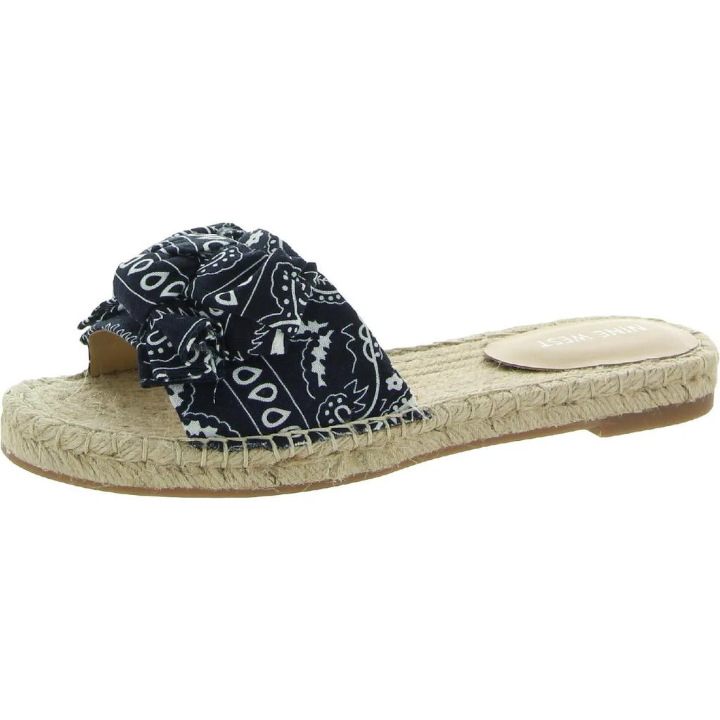 商品Nine West|Nine West Womens Bow Printed Slip On Slide Sandals,价格¥54,第4张图片详细描述