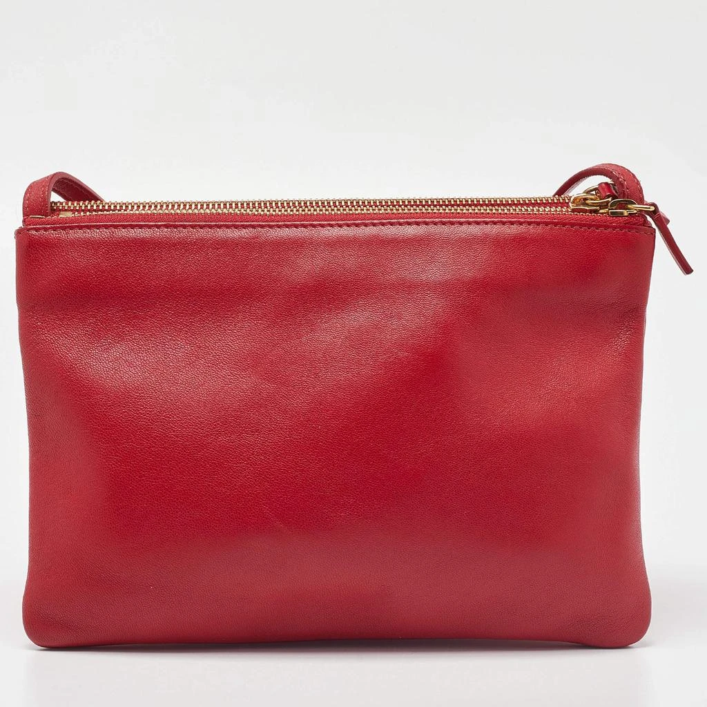 商品[二手商品] Celine|Celine Red Leather Large Trio Zip Crossbody Bag,价格¥1925,第4张图片详细描述