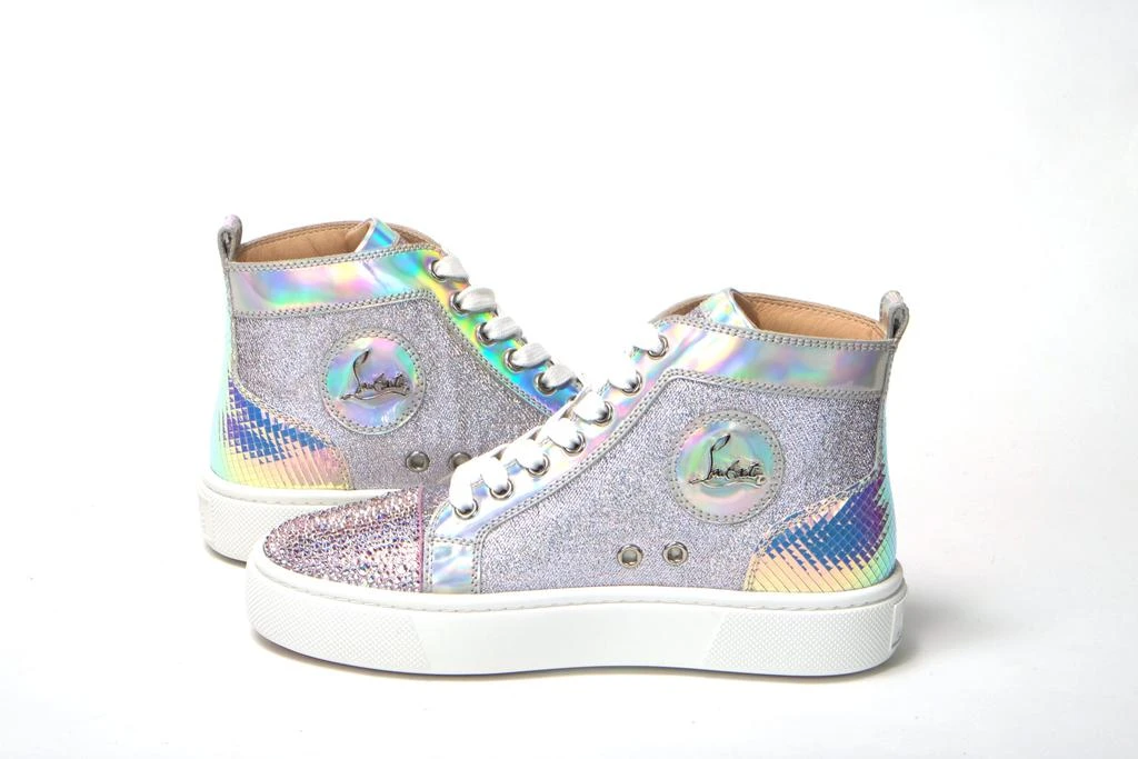 商品Christian Louboutin|Christian Louboutin Ab/Silver Super Lou Strass Fla Sneakers,价格¥5532,第5张图片详细描述