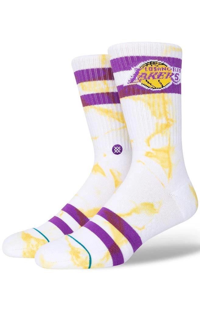 商品Stance|Lakers Dyed Crew Socks - Gold ,价格¥78,第1张图片