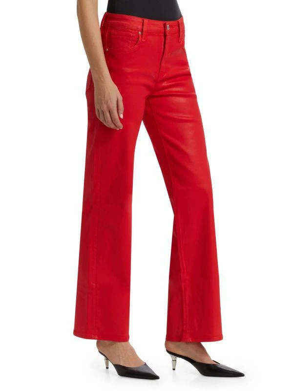 商品Hudson|Rosie Coated High-Rise Wide-Leg Jeans,价格¥787,第3张图片详细描述