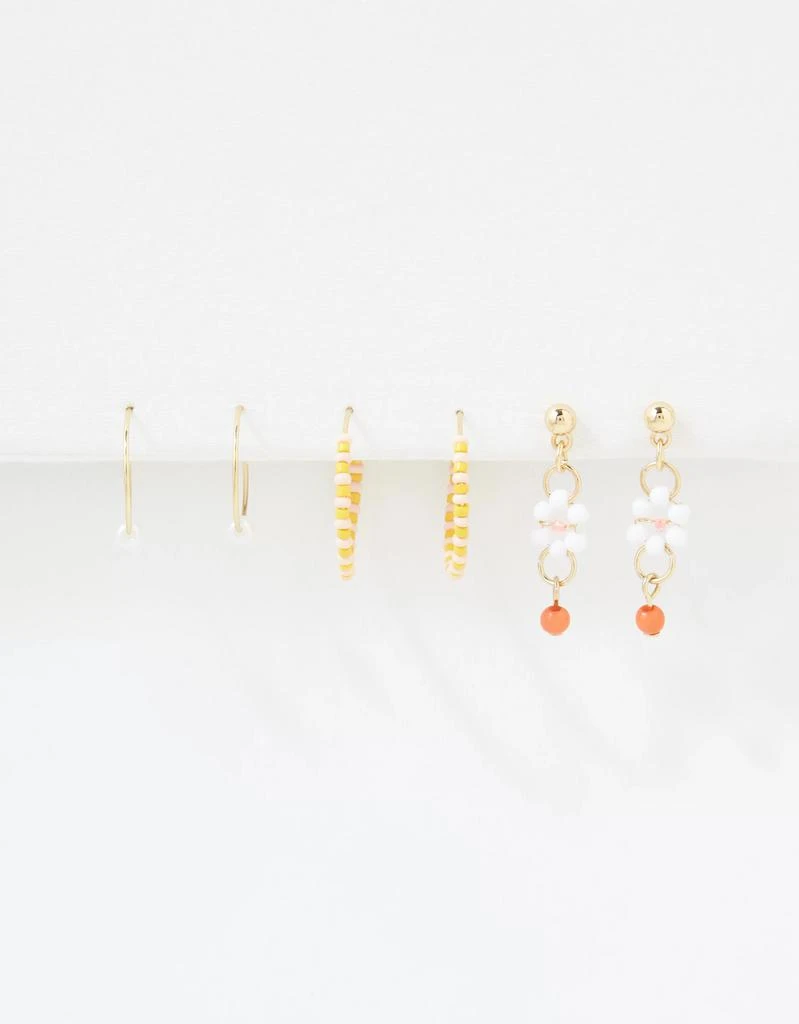 商品AE|AEO Orange Beaded Hoop Earring 6-Pack,价格¥113,第3张图片详细描述