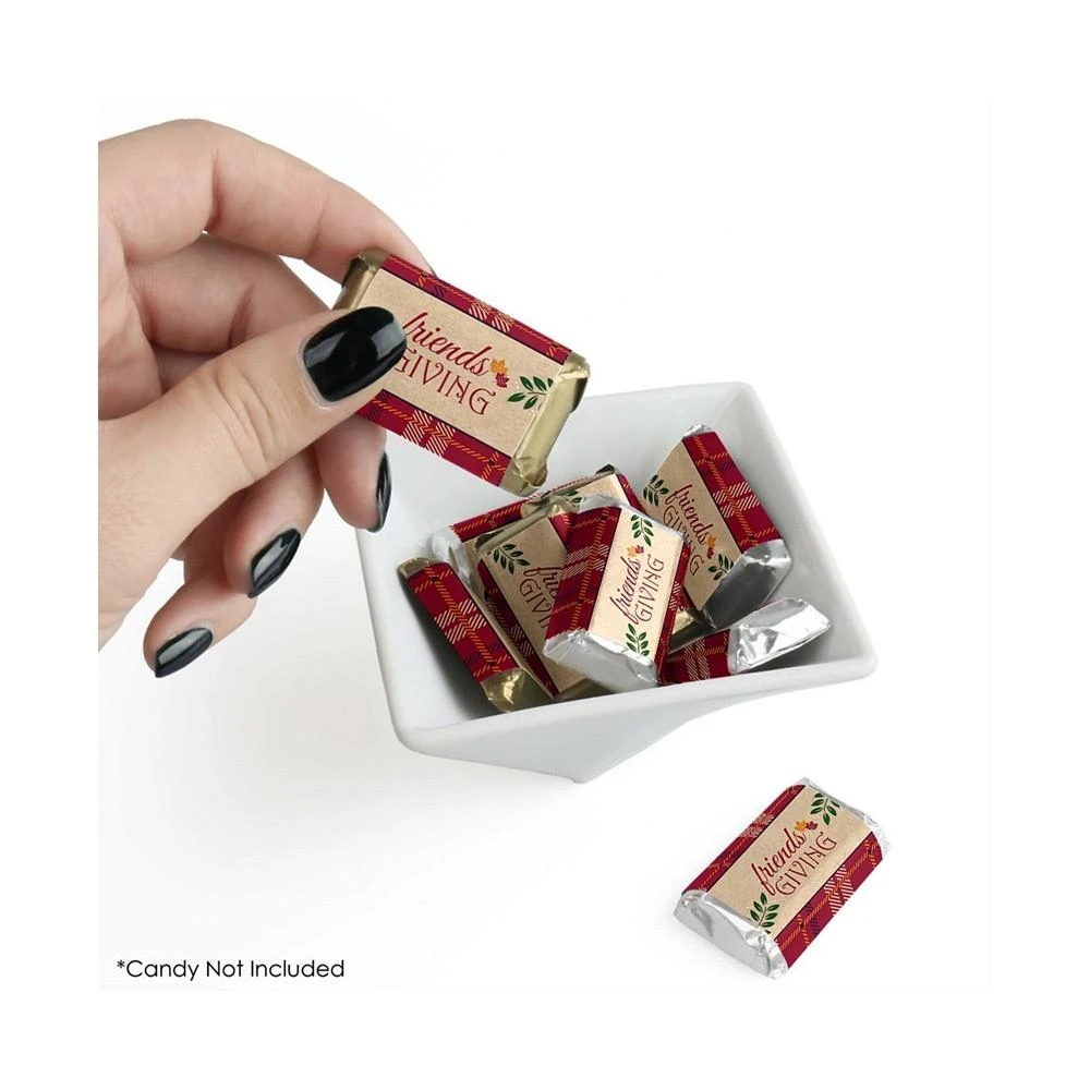 商品Big Dot of Happiness|Friends Thanksgiving Feast - Mini Candy Bar Wrapper Stickers - Friendsgiving Small Favors - 40 Count,价格¥83,第2张图片详细描述