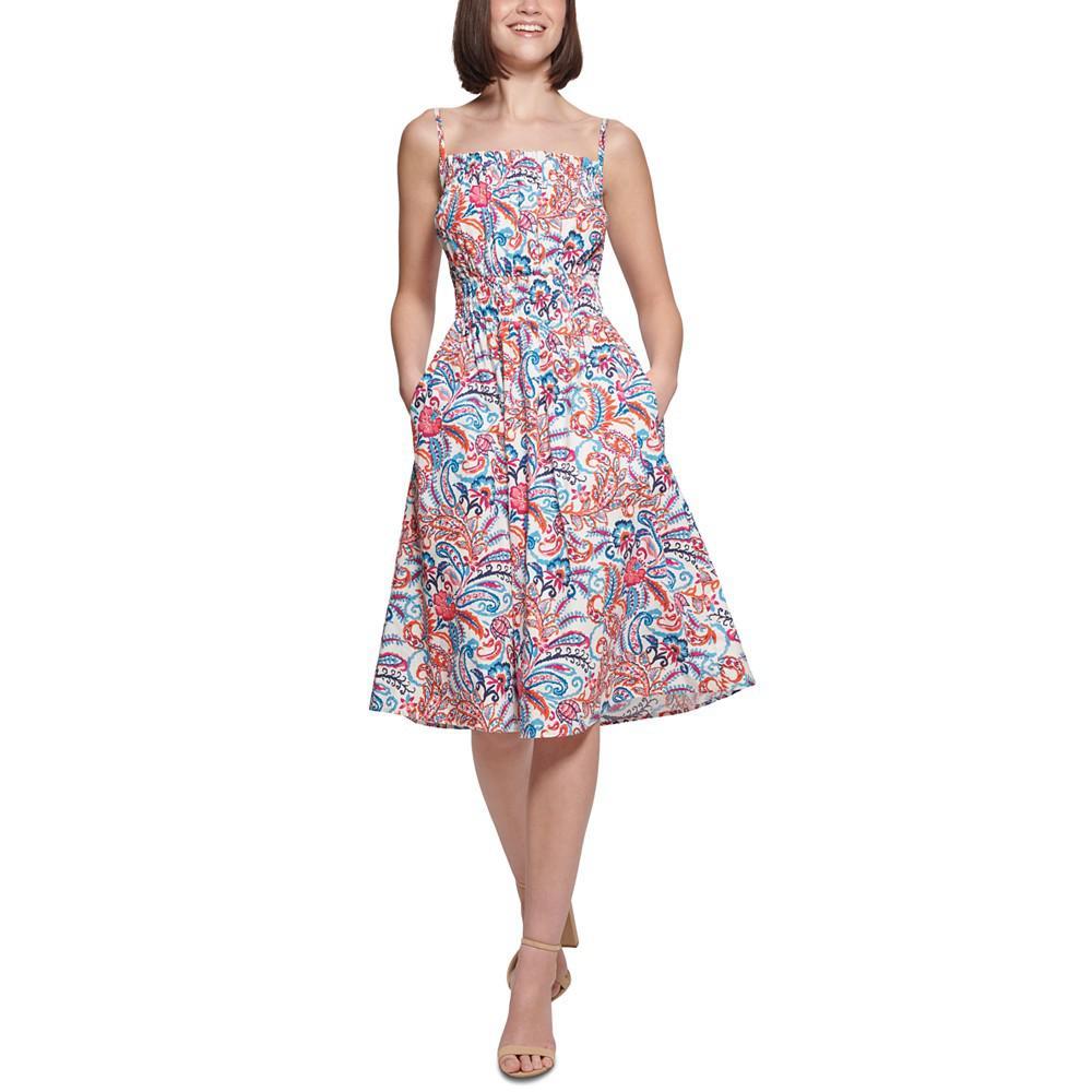 商品Kensie|Women's Printed Cotton Sleeveless Dress,价格¥804,第1张图片