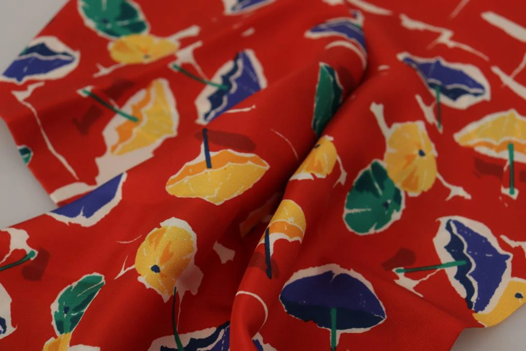 商品Dolce & Gabbana|Dolce & Gabbana Multicolor DG Umbrellas Print Shawl Fringe Scarf,价格¥2502,第5张图片详细描述
