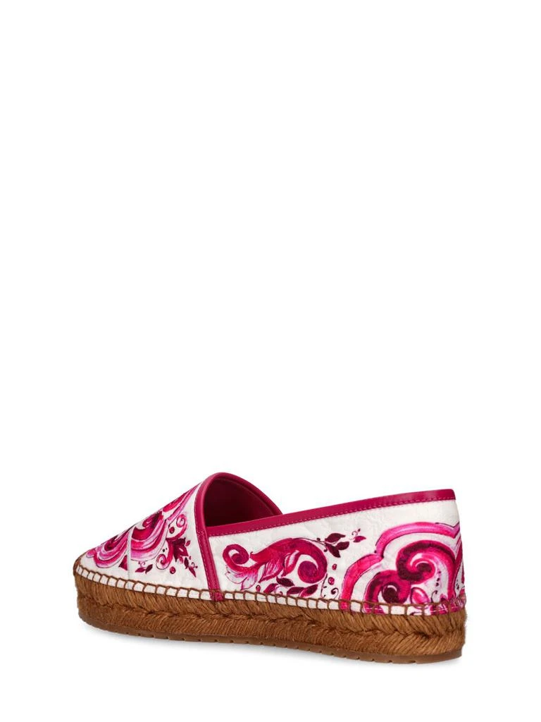 商品Dolce & Gabbana|20mm Maiolica Printed Canvas Espadrilles,价格¥5326,第3张图片详细描述