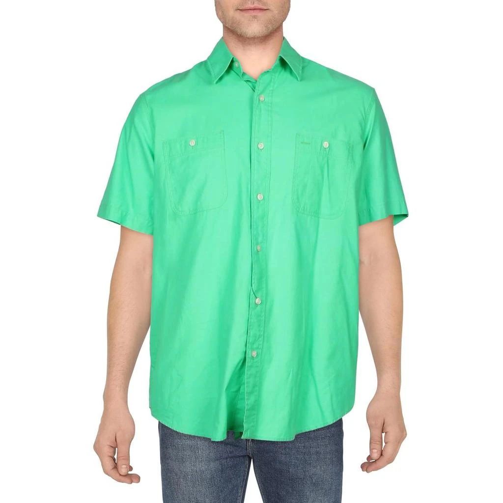 商品Ralph Lauren|Polo Ralph Lauren Mens Solid Cotton Button-Down Shirt,价格¥143,第1张图片