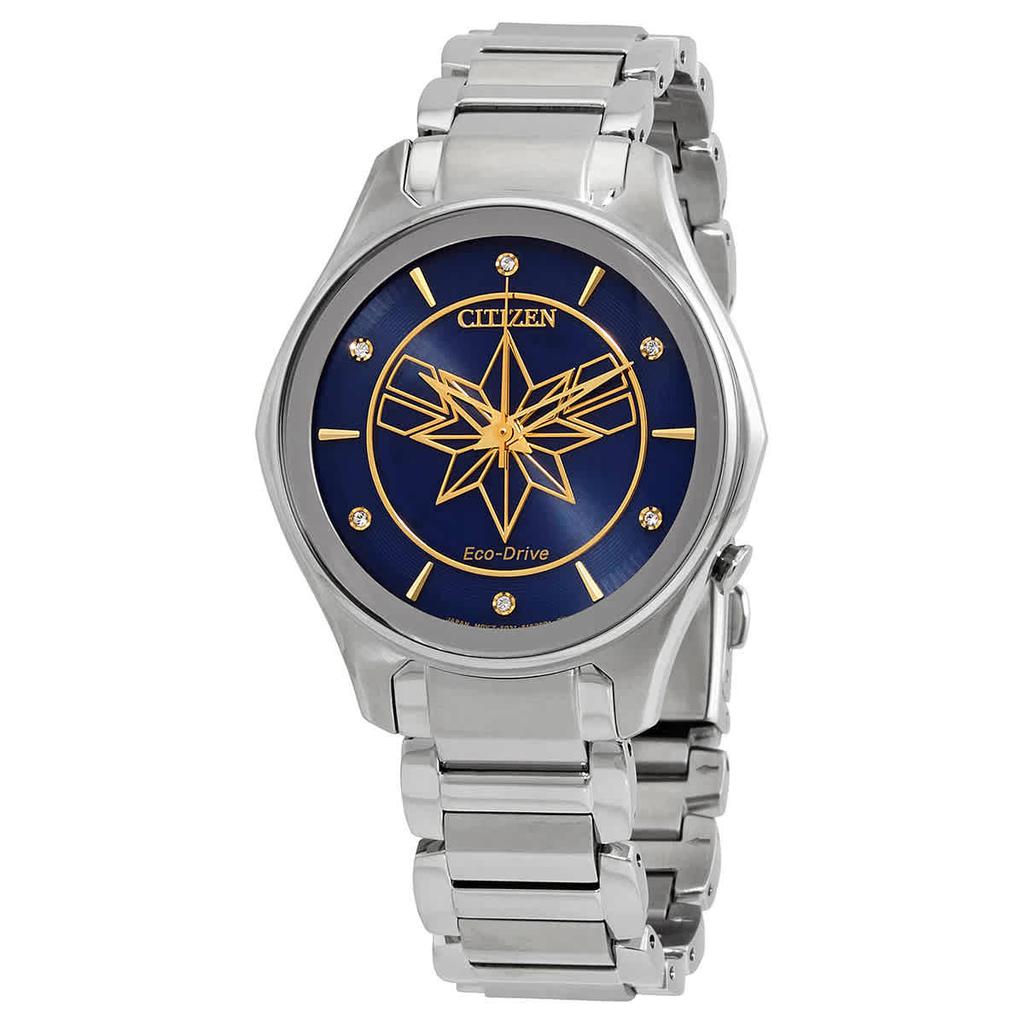 Captain Marvel Eco-Drive Crystal Blue Dial Ladies Watch EM0596-58W商品第1张图片规格展示