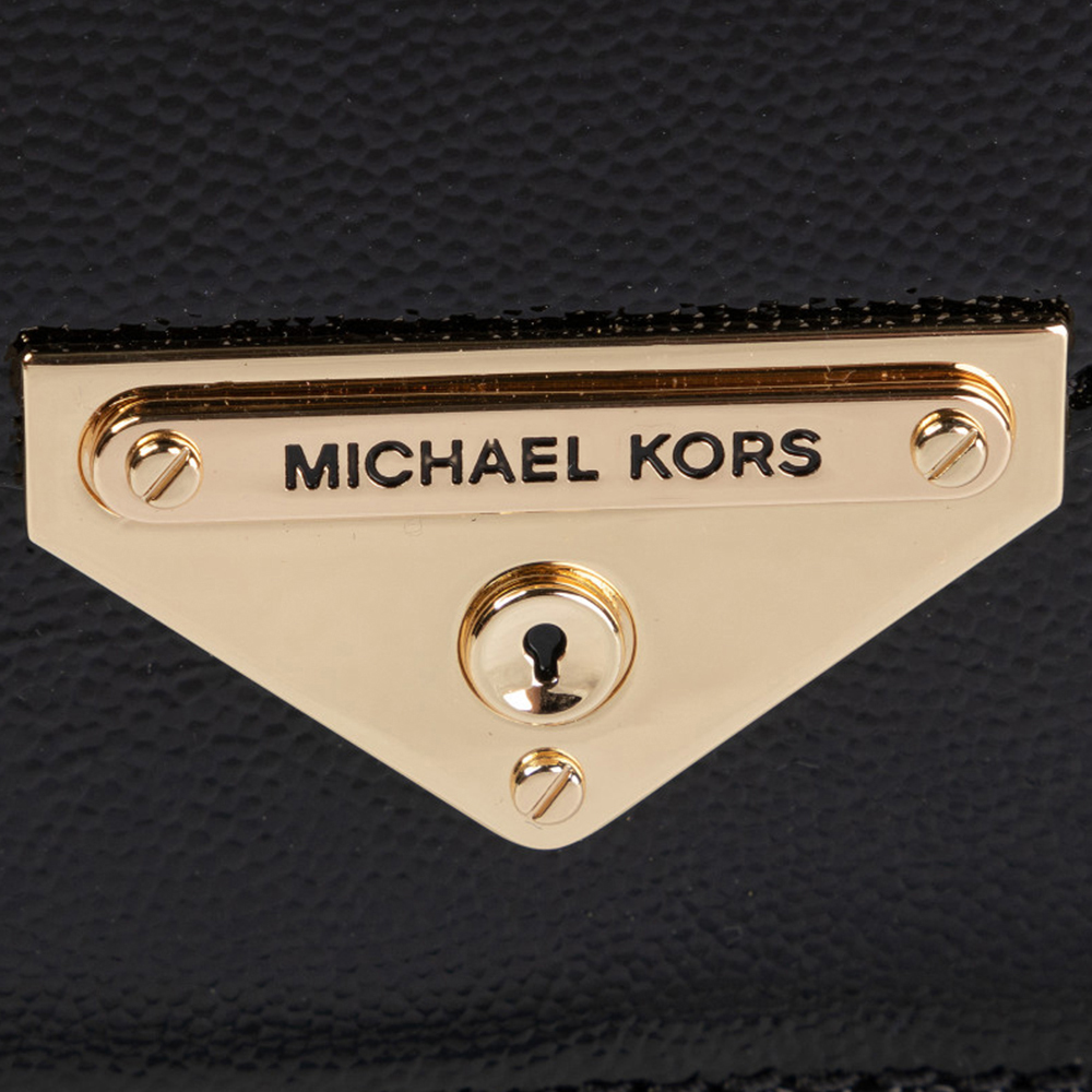 Michael Kors 迈克高仕 女士黑色挎包 30H9GGHC2A-BLACK商品第2张图片规格展示