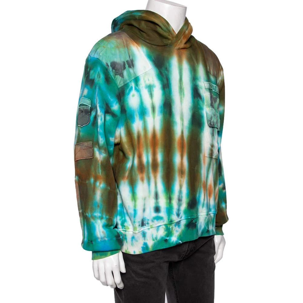 商品[二手商品] AMIRI|Amiri Multicolor Tie-Dye Printed Cotton Knit Commando Patch Detail Hoodie M,价格¥3544,第2张图片详细描述