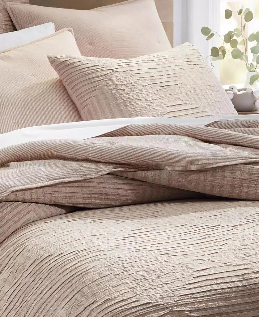 商品Oake|Concentric Square Matelassé 3-Pc. Duvet Cover Set, Full/Queen, Exclusively at Macy’s,价格¥488,第2张图片详细描述
