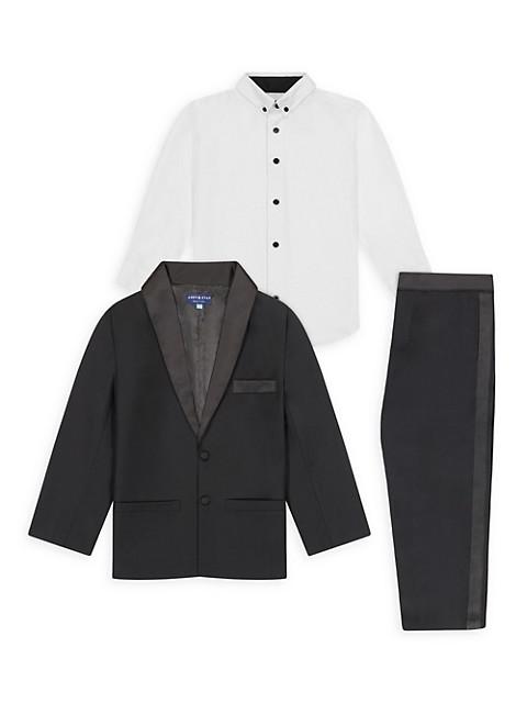 Little Boy's 4-Piece Tuxedo Set商品第3张图片规格展示