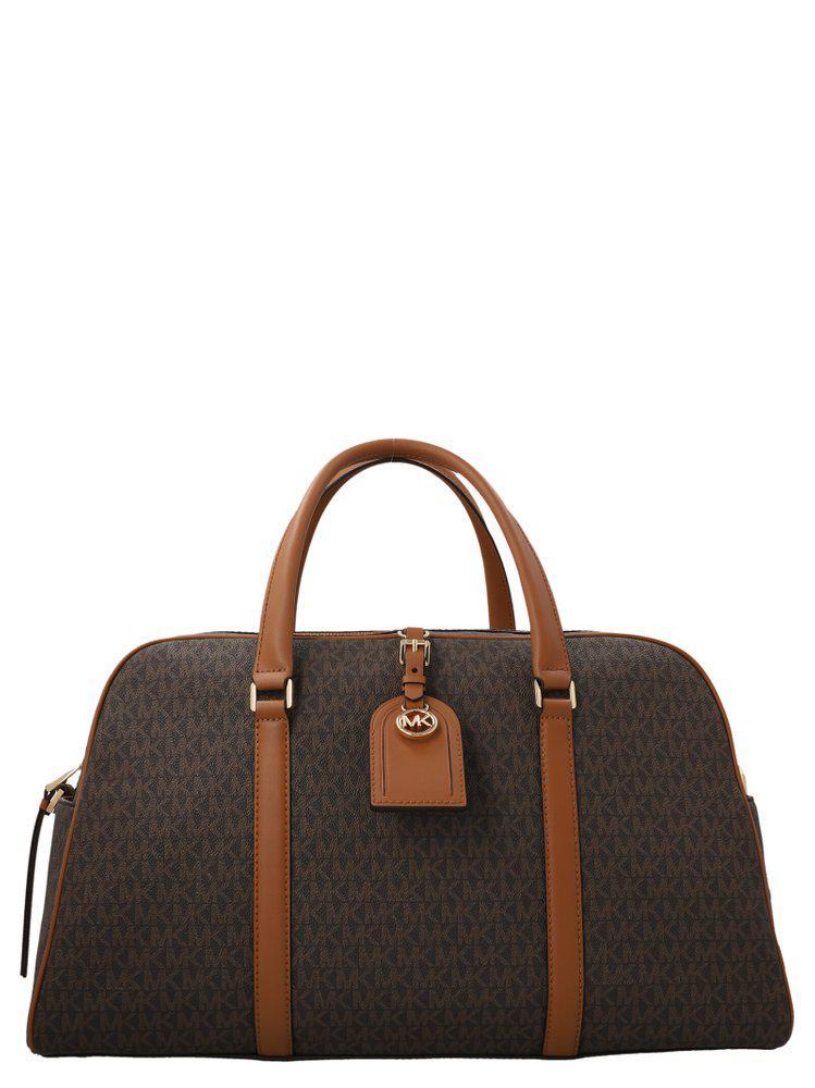 商品Michael Kors|Michael Michael Kors Logo Plaque Monogram Travel Bag,价格¥2774,第1张图片