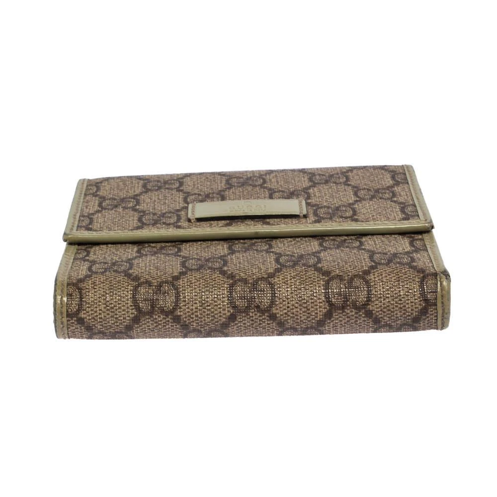 Gucci Beige/Green GG Supreme Canvas and Leather Joy French Wallet 商品