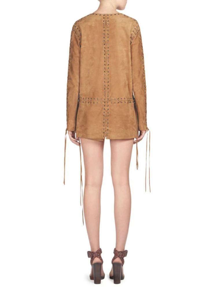 商品Yves Saint Laurent|Saint Laurent - Suede Lace-Up Mini Dress,价格¥11931,第2张图片详细描述