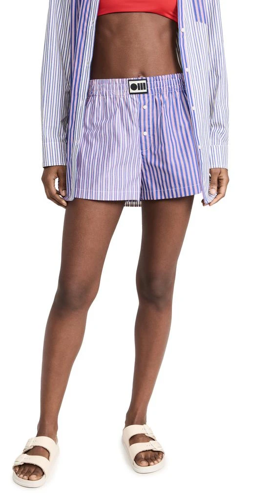 商品Solid & Striped|Solid & Striped The Cherry X 学院风条纹 Lexy 平角短裤,价格¥1086,第1张图片