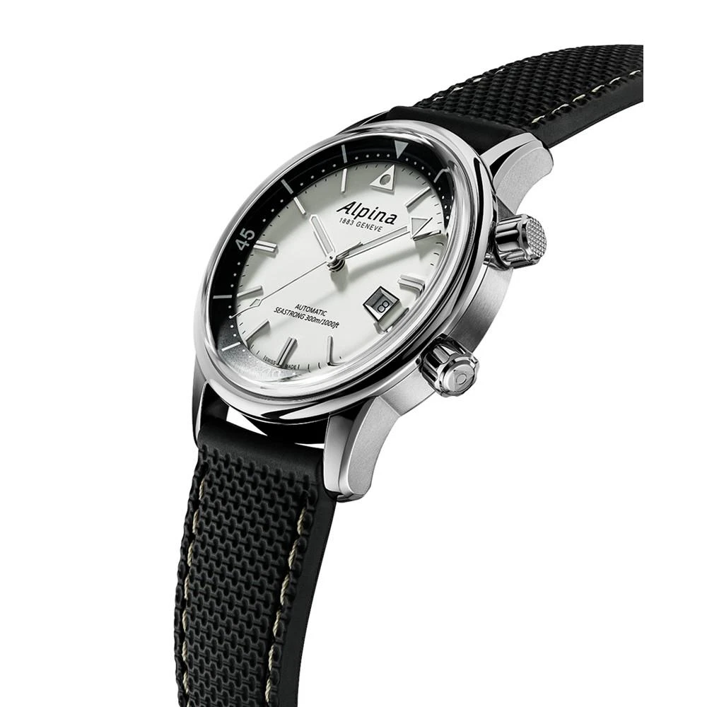 商品Alpina|Men's Swiss Automatic Seastrong Diver Heritage Black Rubber Strap Watch 42mm,价格¥14270,第3张图片详细描述