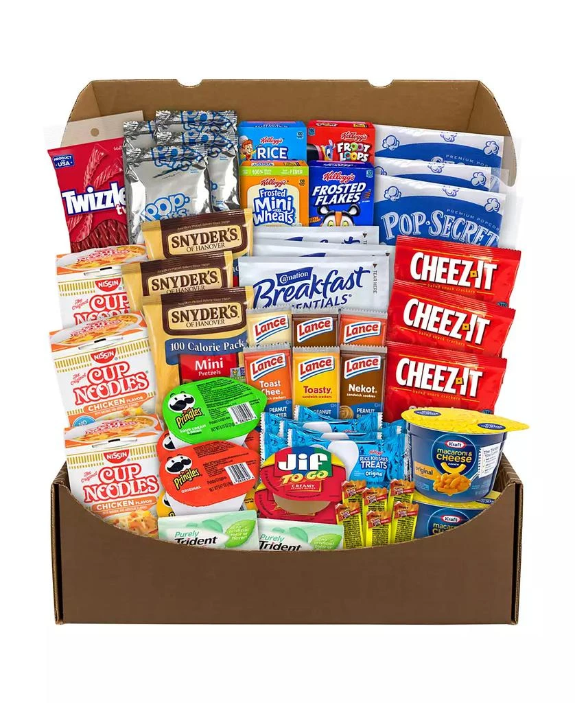 商品SnackBoxPros|54 Piece Dorm Room Survival Snack Box,价格¥376,第1张图片