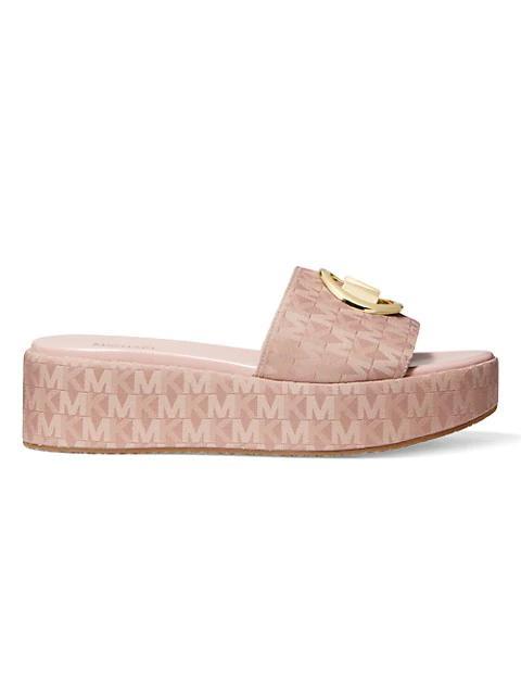 商品Michael Kors|Sadler Monogram Platform Sandals,价格¥488,第1张图片