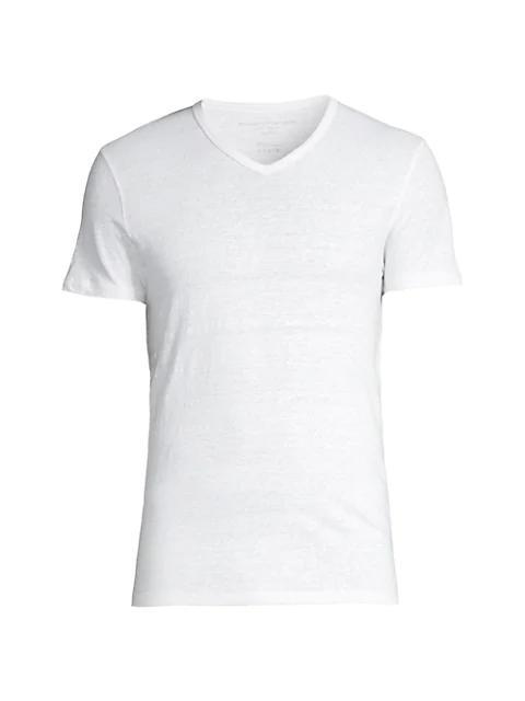 商品MAJESTIC FILATURES|Stretch Linen V-Neck Tee,价格¥1383,第1张图片