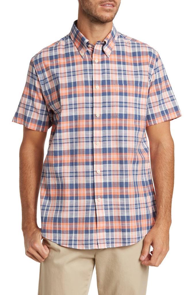 商品Brooks Brothers|Madras Short Sleeve Regent Fit Shirt,价格¥370,第1张图片