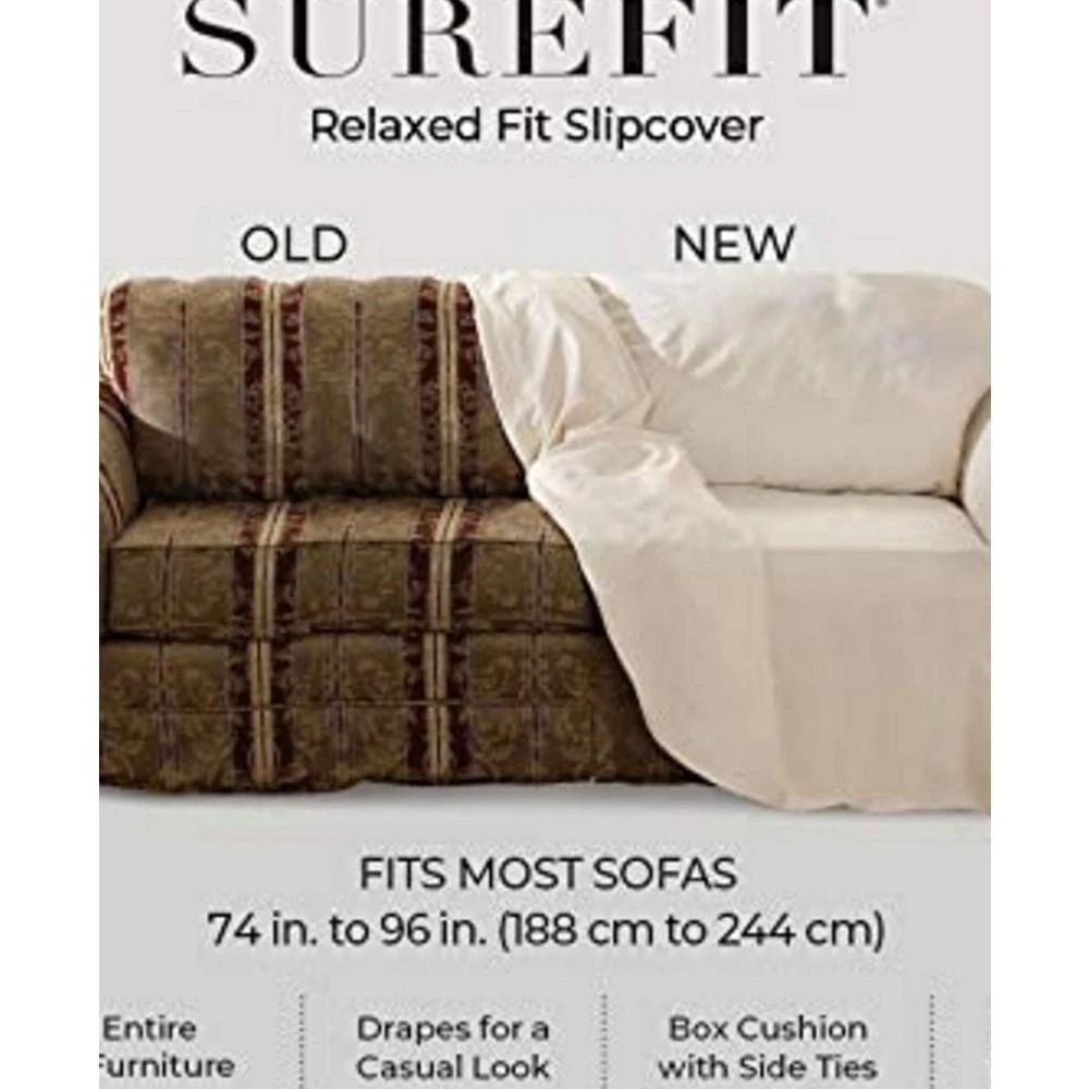 商品Sure Fit|Soft Suede 1-Pc Wing Chair Slipcover, 33" x 42",价格¥926,第2张图片详细描述