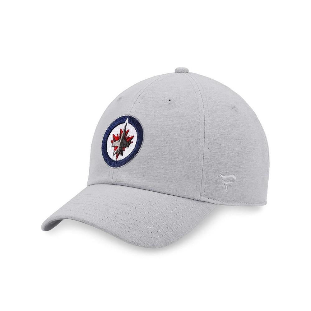 商品Fanatics|Men's Branded Heather Gray Winnipeg Jets Logo Adjustable Hat,价格¥158,第1张图片