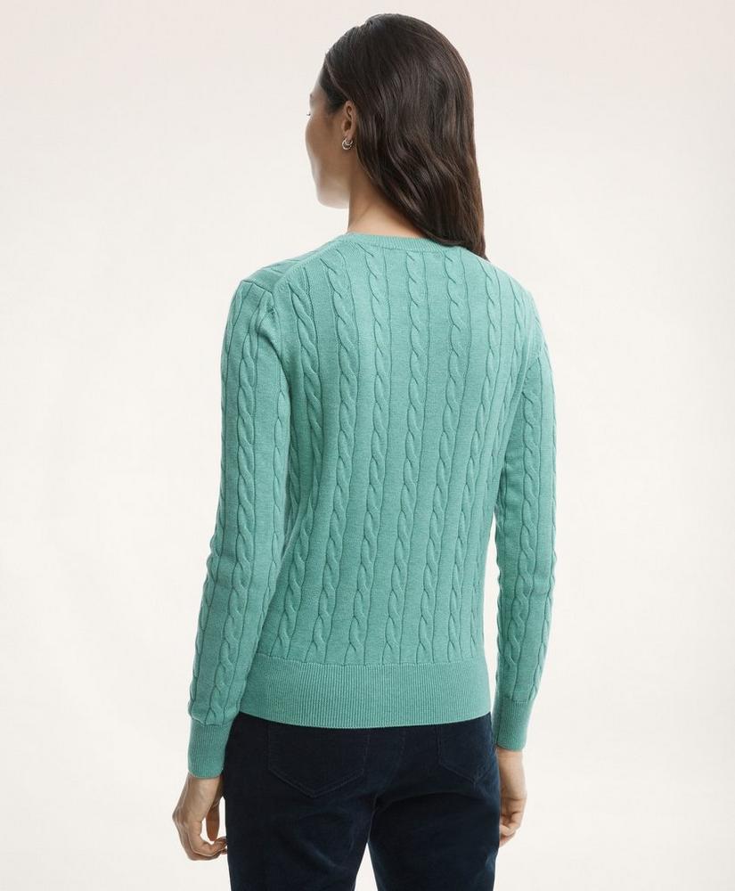 Supima® Cotton Cable Sweater商品第2张图片规格展示