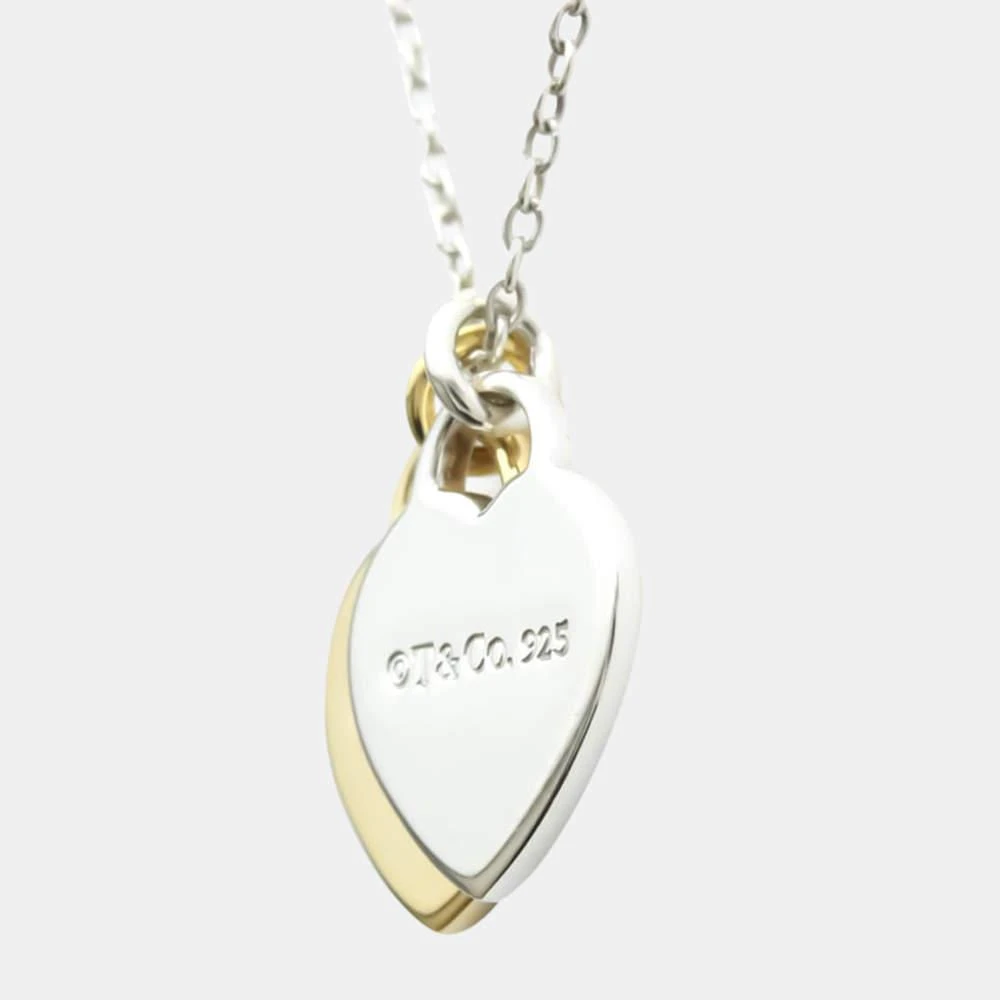 商品[二手商品] Tiffany & Co.|Tiffany & Co. Return To Tiffany Love Double Heart Tag 18K Yellow Gold Silver Necklace,价格¥2401,第4张图片详细描述