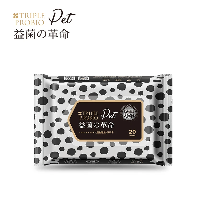 商品Triple Probio|宠物抗菌湿纸巾（20片/包） | Wet Wipes ,价格¥73,第1张图片