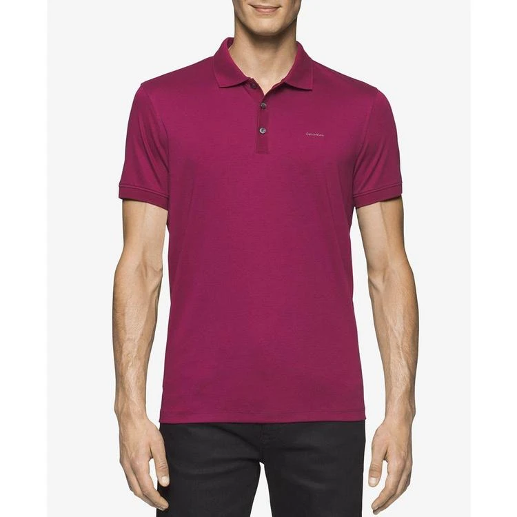 商品Calvin Klein|Calvin Klein Men's Liquid Cotton Polo,价格¥306,第2张图片详细描述