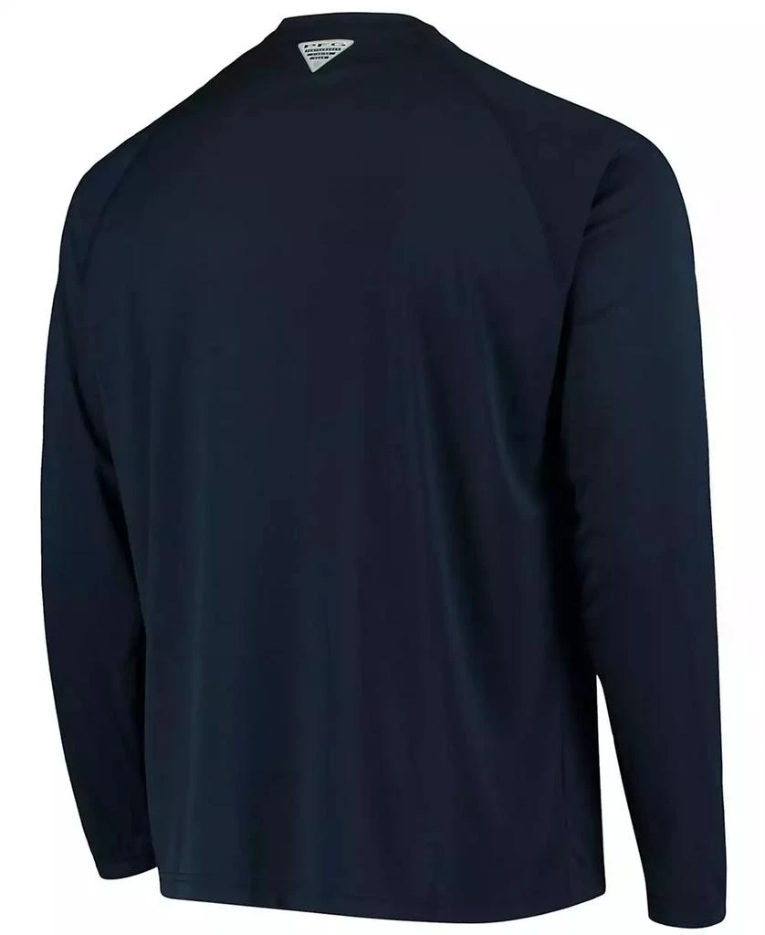 商品Columbia|Men's PFG Navy West Virginia Mountaineers Terminal Tackle Omni-Shade Long Sleeve T-shirt,价格¥252,第3张图片详细描述