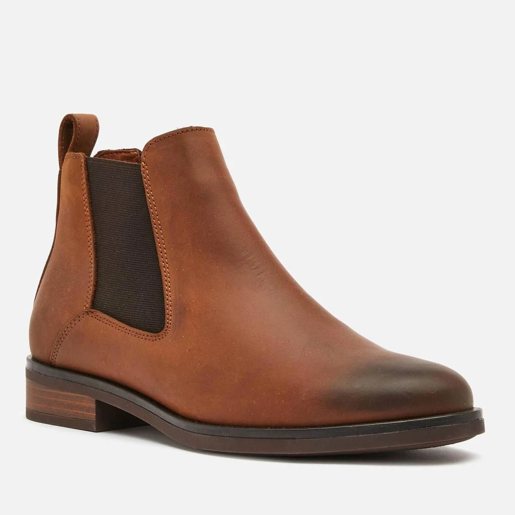 商品Clarks|Clarks Women's Memi Top Leather Chelsea Boots - Dark Tan,价格¥497,第2张图片详细描述