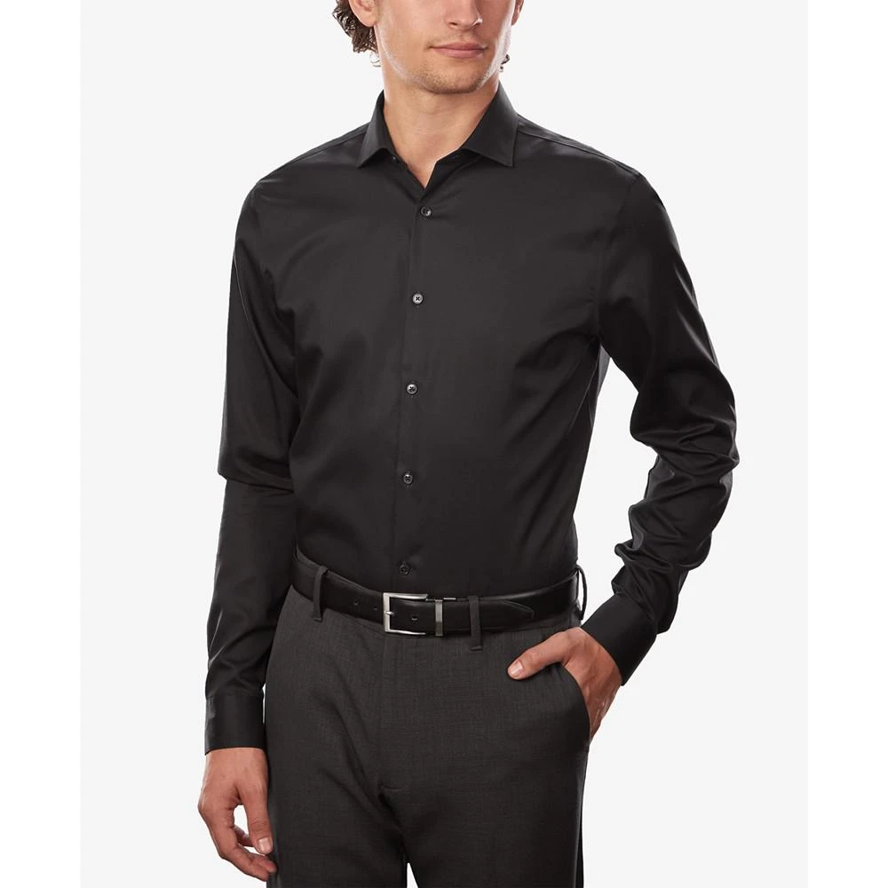 商品Calvin Klein|Men's Extra-Slim Fit Non-Iron Performance Herringbone Dress Shirt,价格¥422,第2张图片详细描述