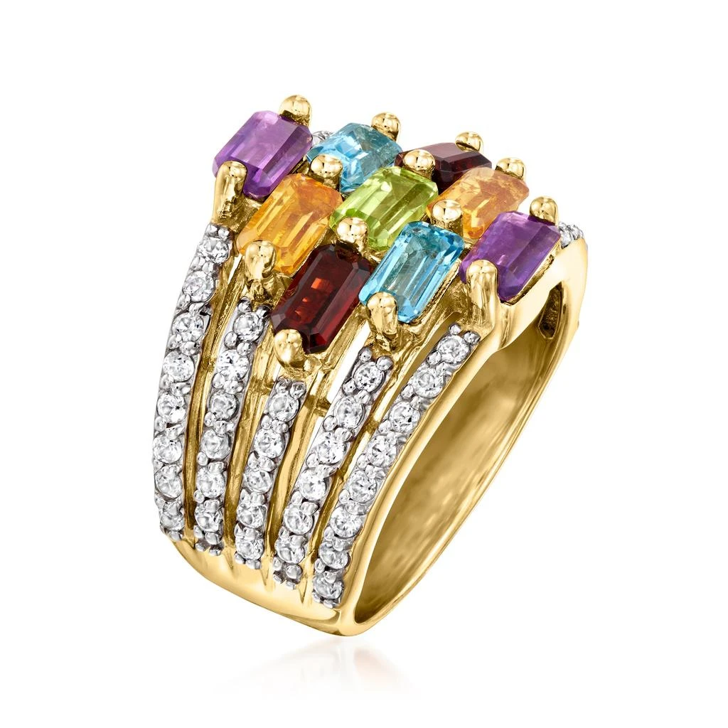 商品Ross-Simons|Multi-Gemstone Ring in 18kt Gold Over Sterling,价格¥1186,第3张图片详细描述