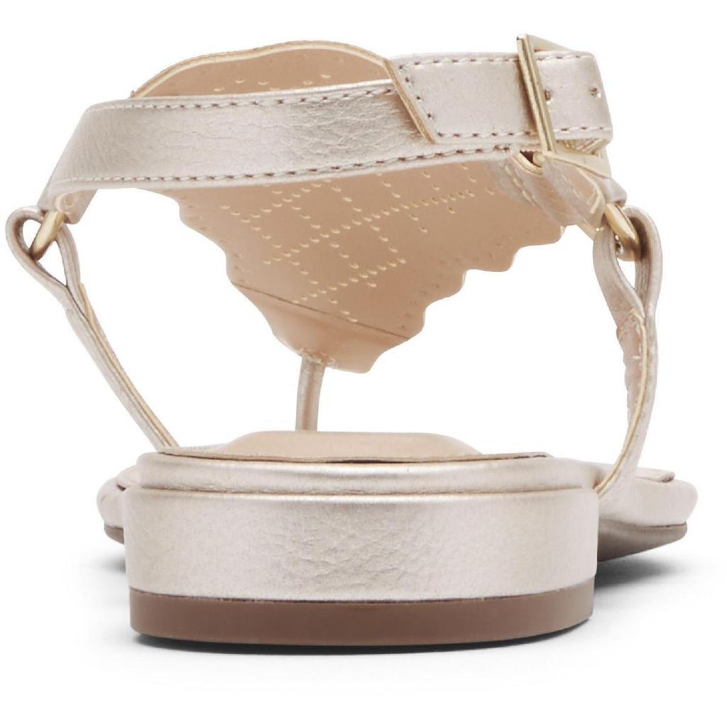 商品Rockport|Rockport Womens Total Motion Zosia Wave Leather Slip On Thong Sandals,价格¥148-¥243,第5张图片详细描述