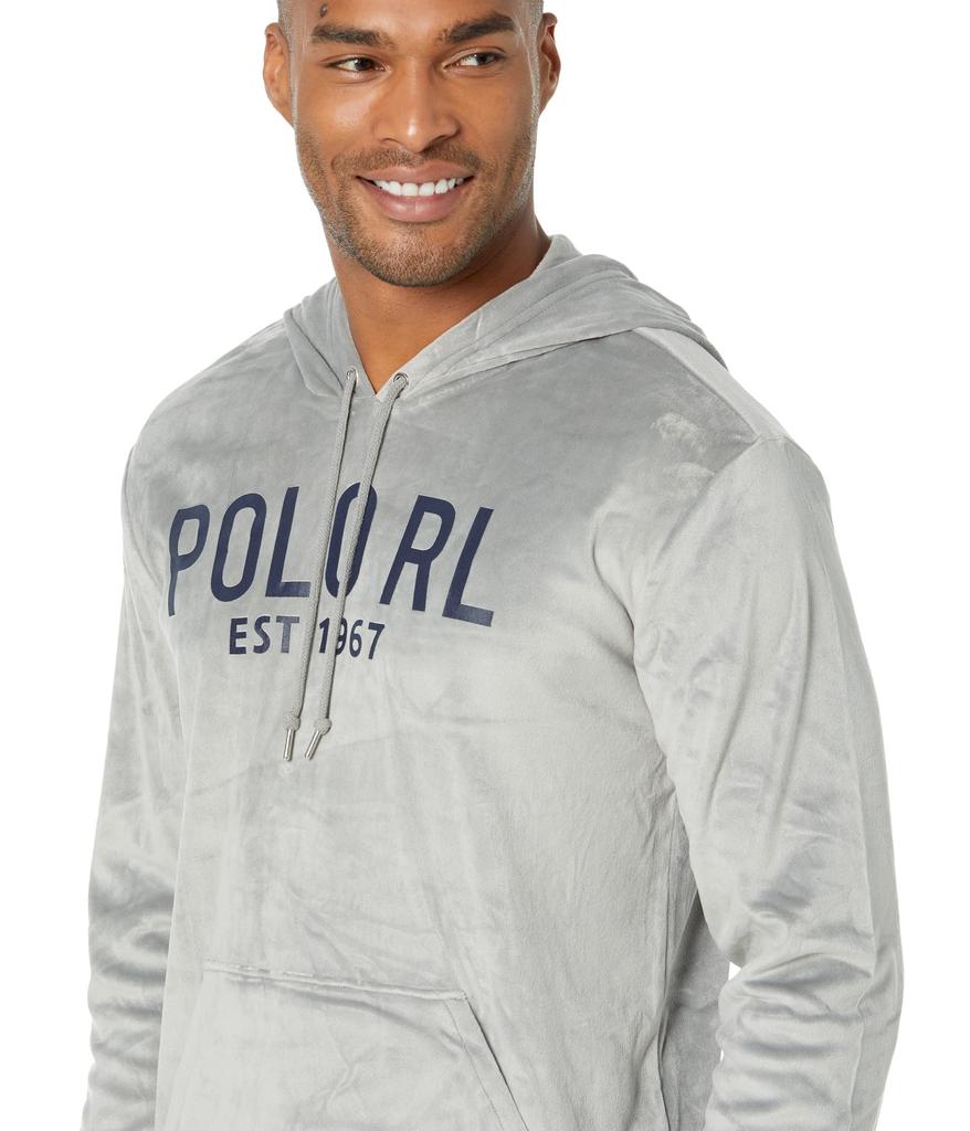 Plush Velour Long Sleeve Hoodie商品第3张图片规格展示