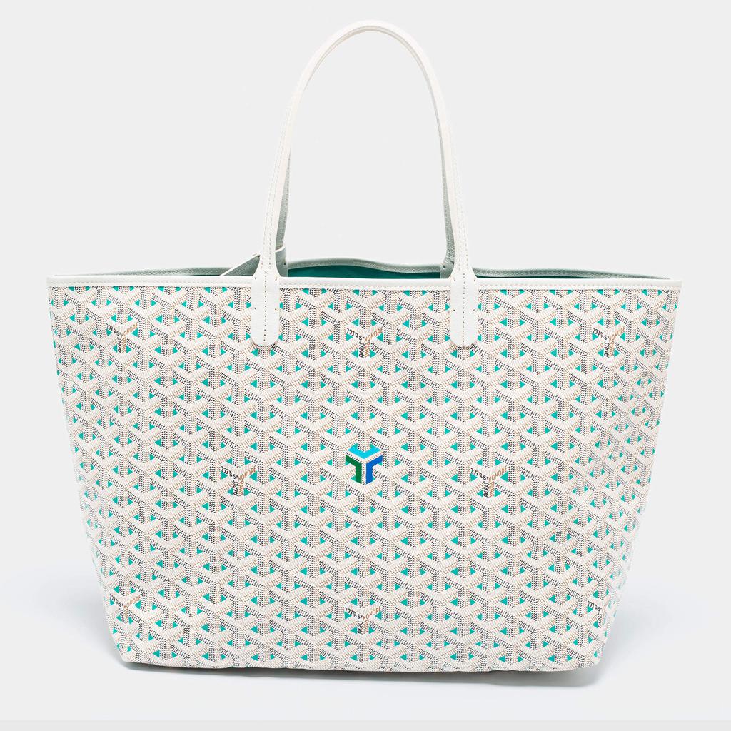 Goyard White/Green Goyardine Coated Canvas Saint Louis Claire Voie PM Tote商品第1张图片规格展示