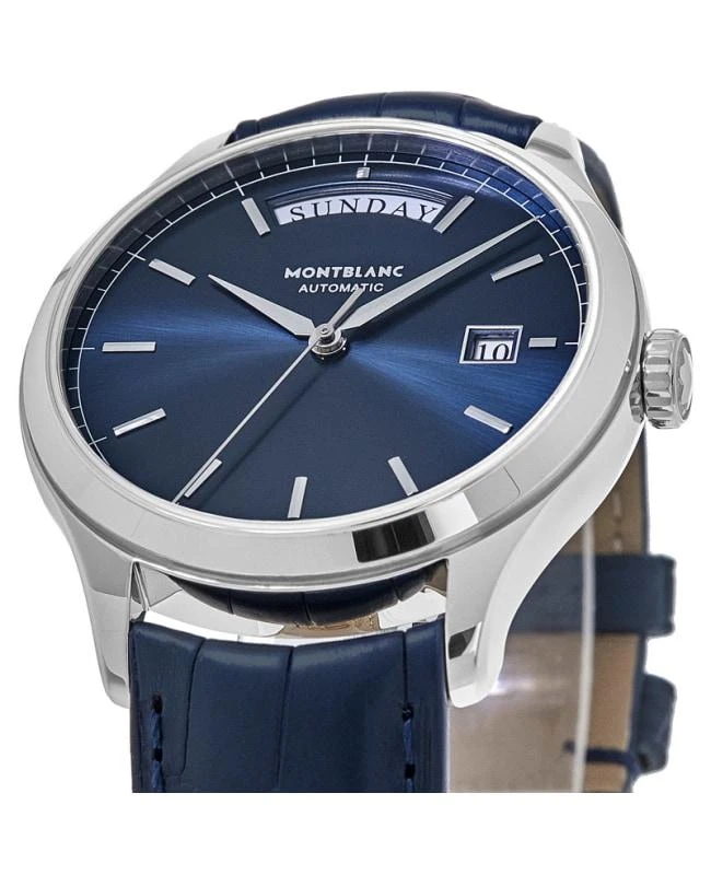 商品MontBlanc|Montblanc Heritage Automatic Blue Dial Leather Strap Men&apos;s Watch 118225,价格¥12812,第2张图片详细描述