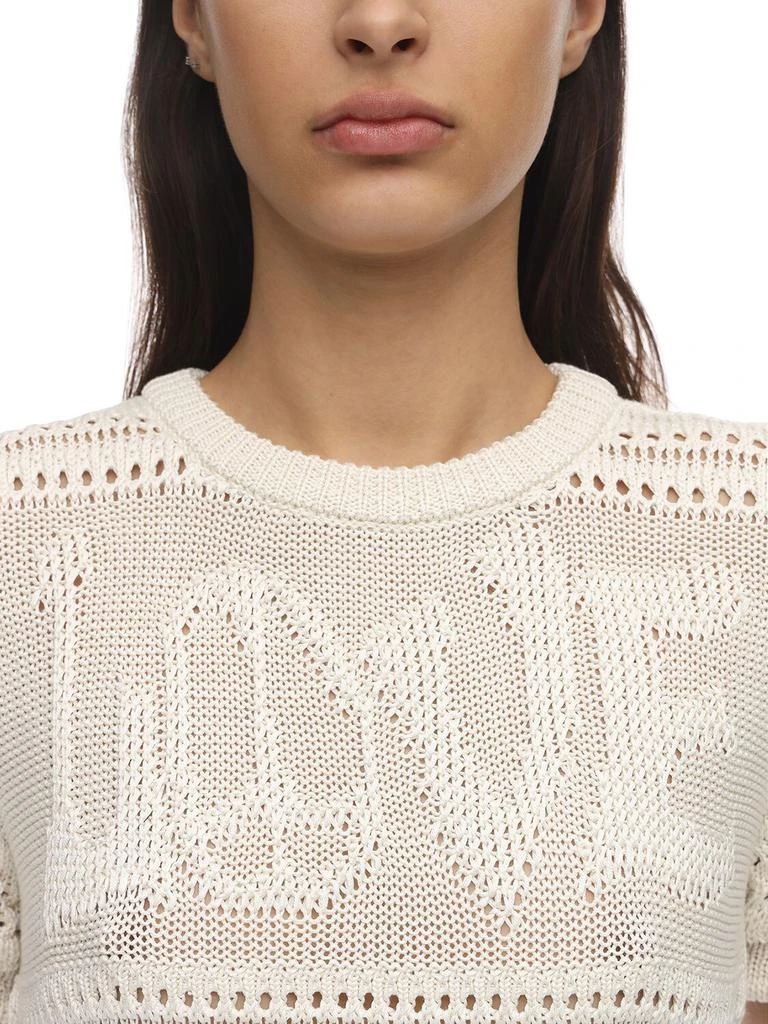 商品AMIRI|Love Intarsia Knit Crochet Top,价格¥2478,第1张图片详细描述
