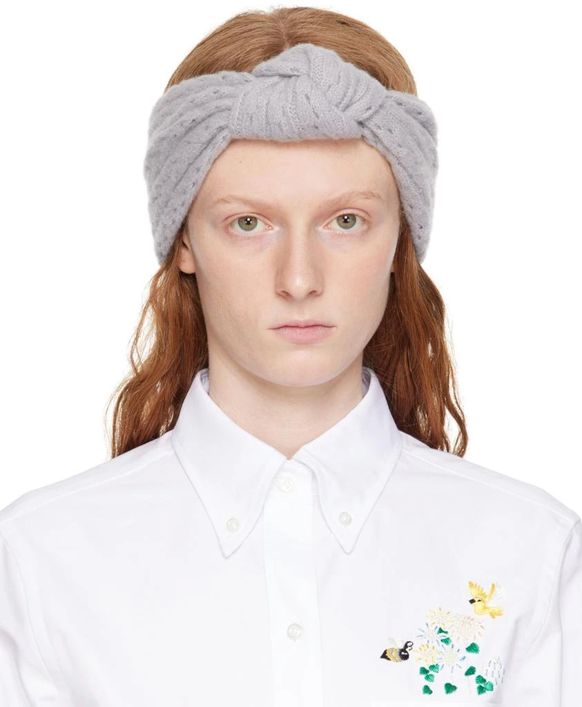 商品Thom Browne|Gray Knot Headband,价格¥2713,第1张图片