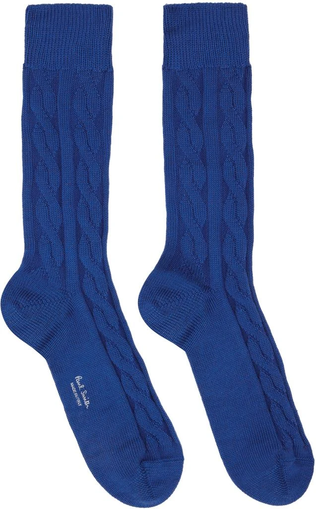 商品Paul Smith|Three-Pack Multicolor Cable Knit Socks,价格¥363,第2张图片详细描述