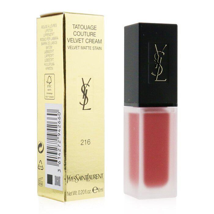 商品Yves Saint Laurent|Yves Saint Laurent 全新圣罗兰天鹅绒唇釉 - # 216 豆沙波普 -216 豆沙波普(6ml/0.2oz),价格¥388,第1张图片